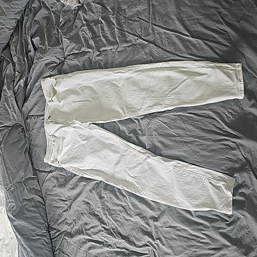 Womens LOFT white jeans high skinny ankle length size 10 like new